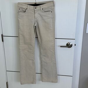 7 For All Mankind Women's Boot Cut Corduroy Jeans in Beige